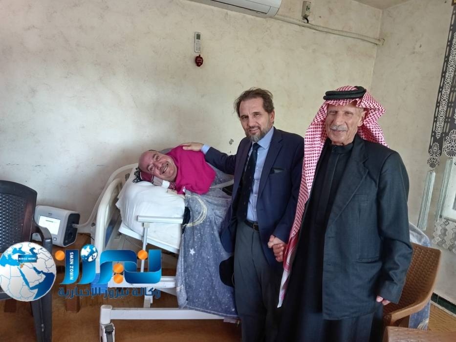 الأمير مرعد يزور الرائد المصاب العسكري امجد سعود بني خالد  ...صور