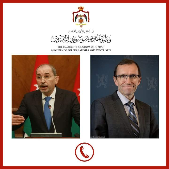 وزير الخارجية يتلقى إتصالاً هاتفيًا من نظيره النرويجي