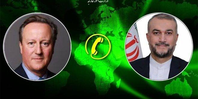 عبد اللهيان ينتقد تقاعس بريطانيا عن إدانة العدوان الإسرائيلي على القنصلية الإيرانية بدمشق