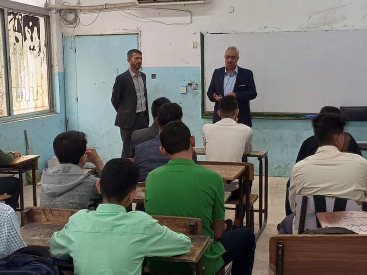 مدير الشؤون التعليمية في تربية الكورة بزيارة تفقدية لمدرسة كفرعوان الأساسية للبنين .