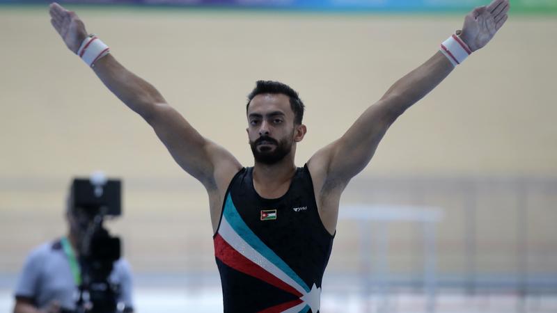 لاعب منتخب الجمباز أبو السعود يبحث عن التأهل لأولمبياد باريس