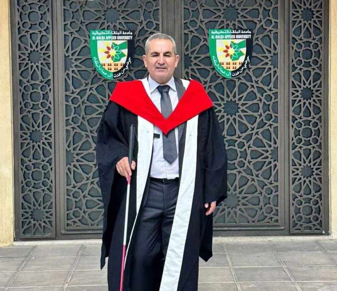 الهيئة الهاشمية للمصابين العسكريين تهنئ المصاب العسكري الأستاذ الدكتور محمد حسني أبو ملحم بمناسبة ترفيعه إلى رتبة الأستاذية