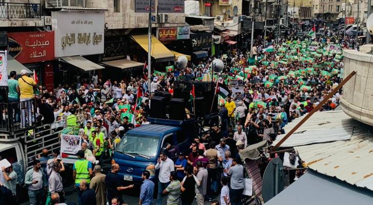 مسيرات في عمان والمحافظات للتنديد بالعدوان الغاشم على غزة