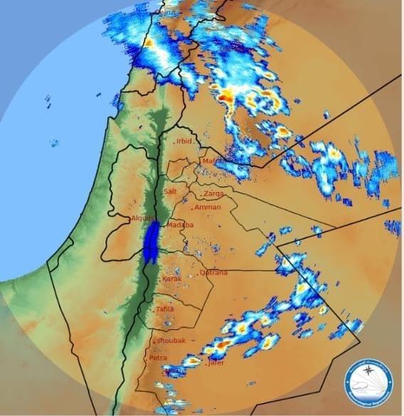 الأرصاد: أمطار غزيرة وبرق ورعد جنوبي وشرق الأردن
