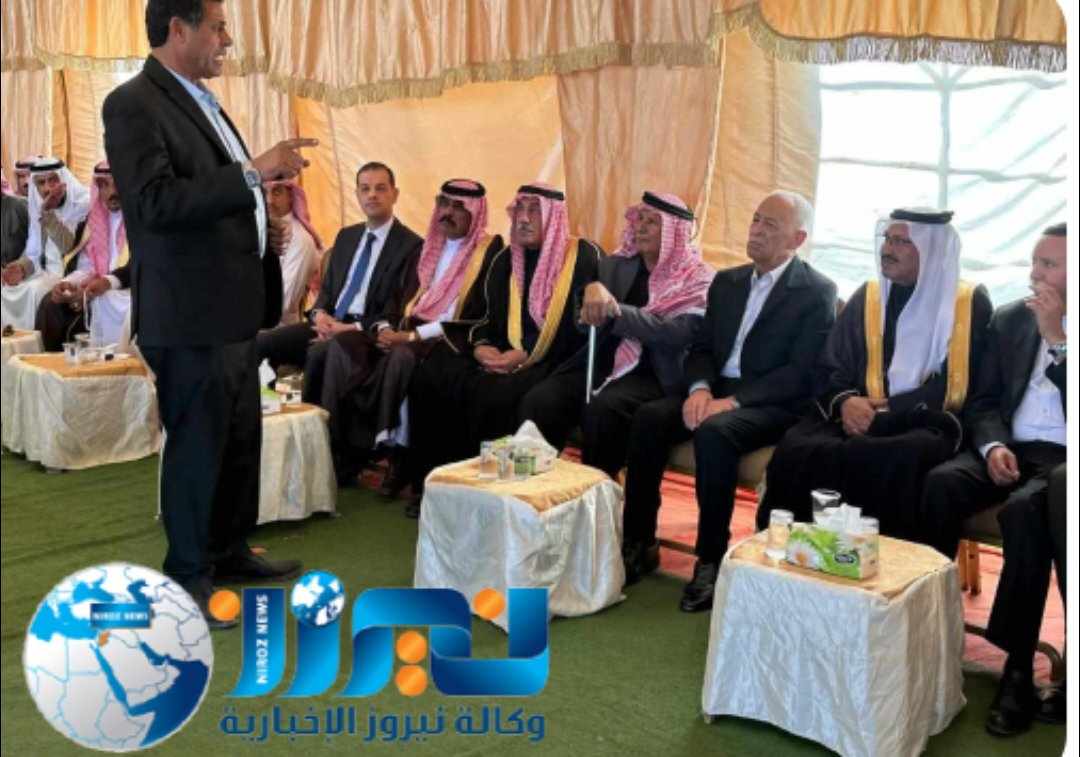 مندوباً عن الملك وولي العهد....العيسوي يعزي قبيلة بني صخر  بوفاة الحاجه شيمة عضوب الزبن ...صور