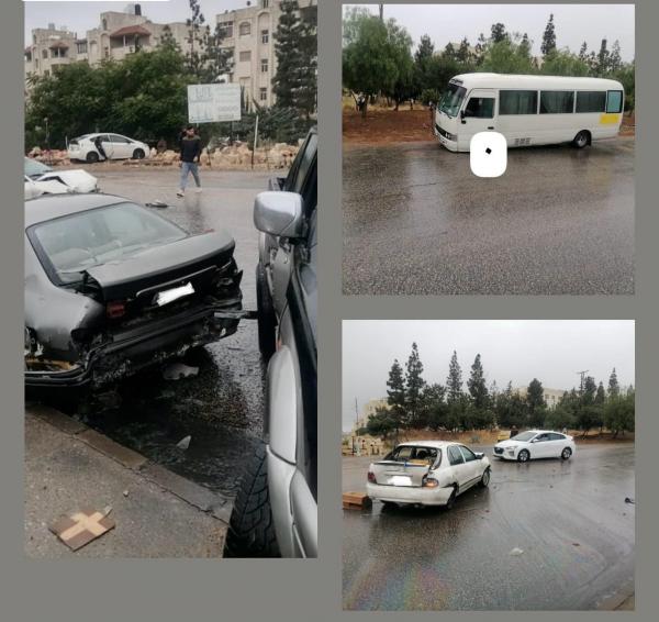 السير تتعامل مع نحو 15 حادثا منذ الصباح بسبب الانزالاقات