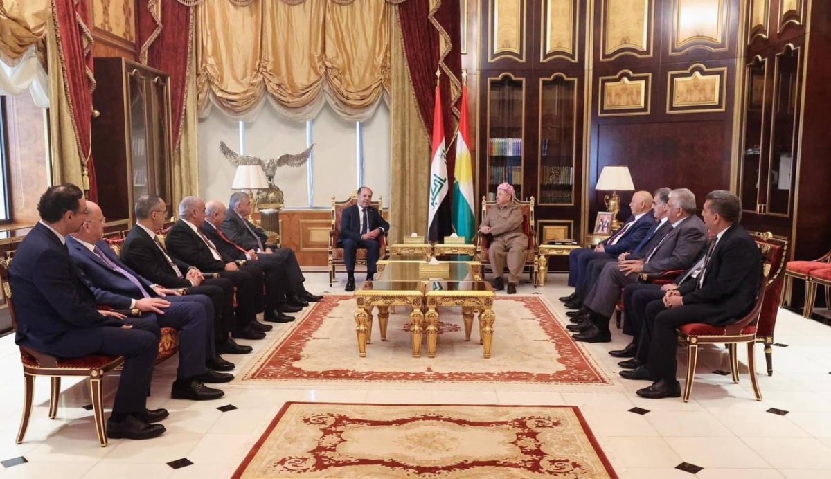 الوفد الأردني المشارك في ملتقى التعليم العالي الأردني الكردستاني يلتقي الرئيس بارازاني
