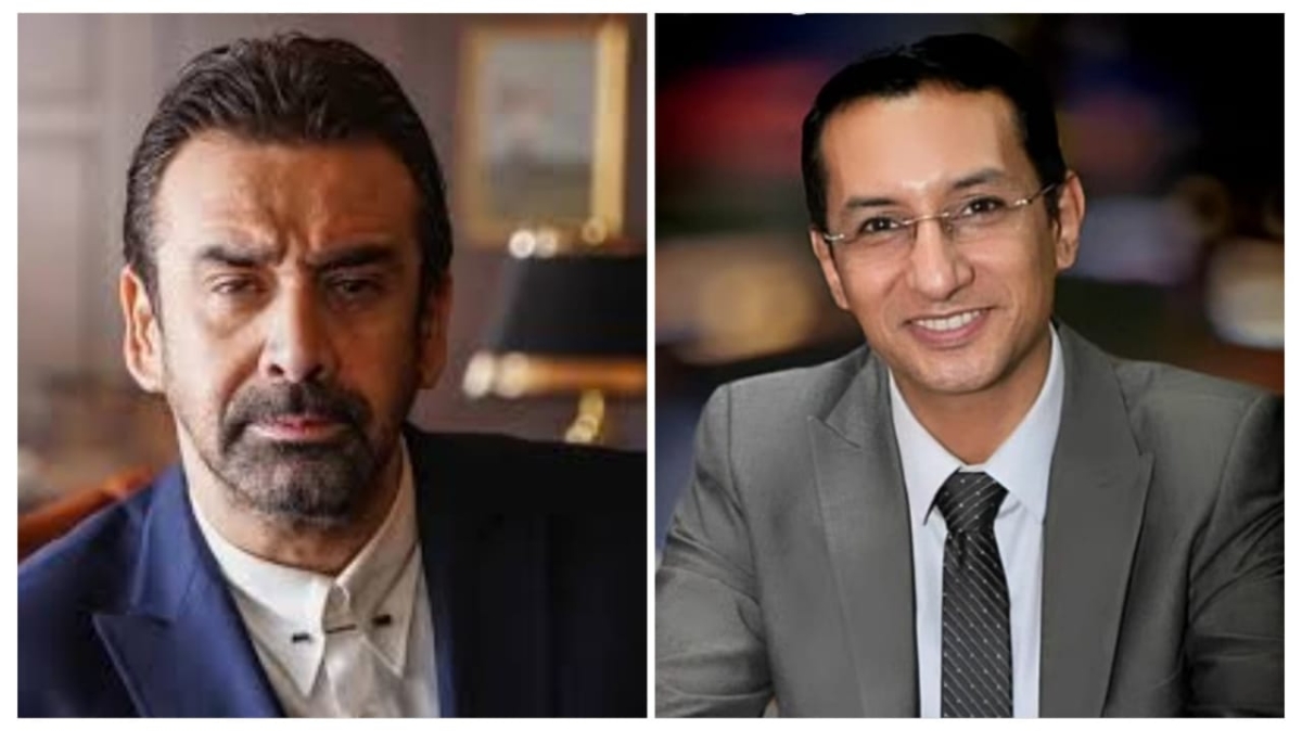 الدكتور مينا يوحنا يعزي الفنان كريم عبد العزيز في وفاة والدته