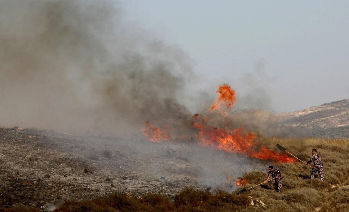 مستوطنون يحرقون محاصيل زراعية لفلسطينيين جنوب الخليل