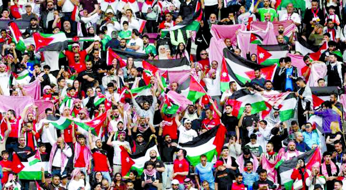 أمن الملاعب خلال مباراة المنتخب: ارفع علمك، شجع الأردن.