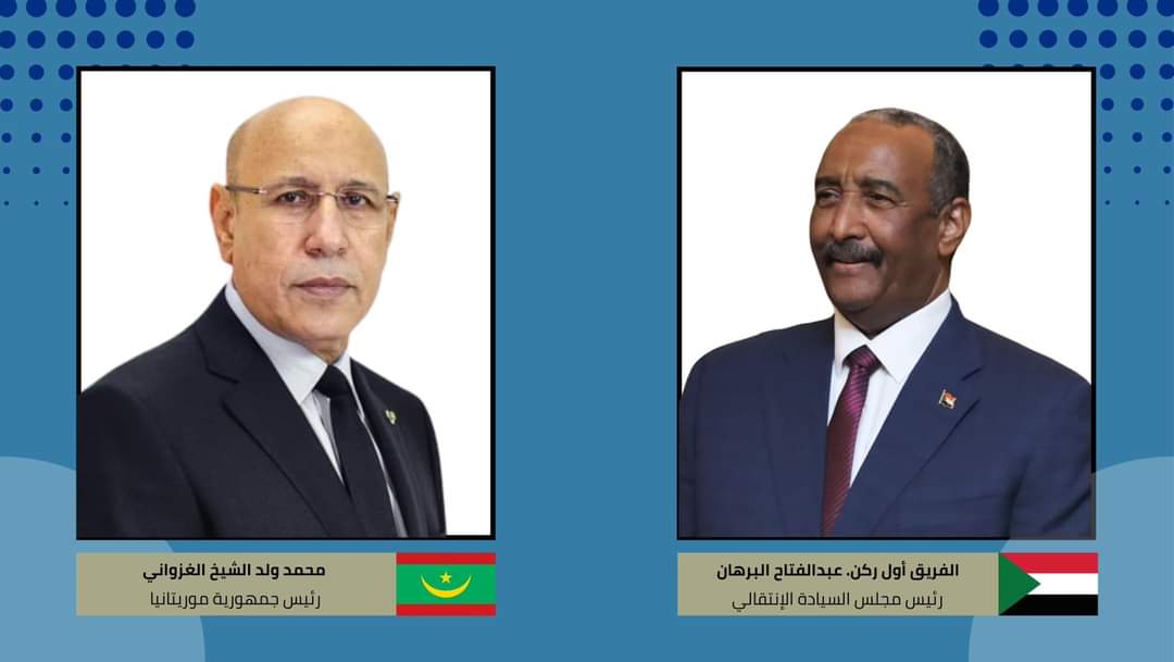 برهان يهنئ رئيس موريتانيا بمناسبة إعادة انتخابه