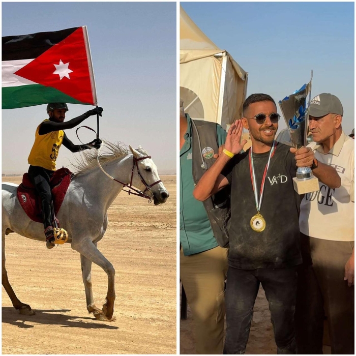 الفارس  الفايز يحصد المركز الاول في المارثون الدولي الاول 100 كيلومتر