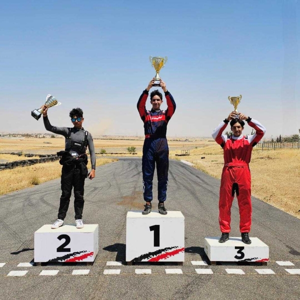 السائق زيد الحمود يفوز بلقب سباق الكارتينغ