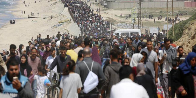 الأورومتوسطي: التهجير القسري للفلسطينيين يعكس إصرار الاحتلال على جريمة الإبادة الجماعية في غزة