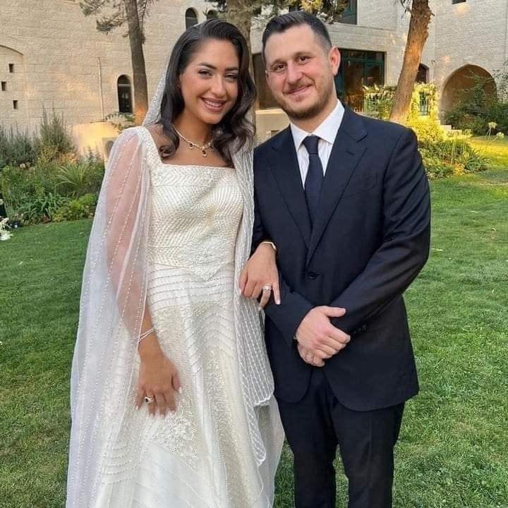 زواج السيد عون جمعه ابن الأميرة عائشة بنت الحسين والآنسة لينا عباس