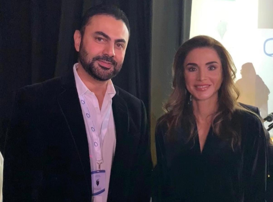 نجم هوليوود محمد كريم يجتمع بالأمير محمد بن سلمان ويهنئ الملكة رانيا