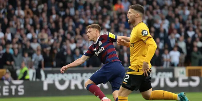 نيو كاسل يفوز على مضيفه ولفرهامبتون في الدوري الإنكليزي