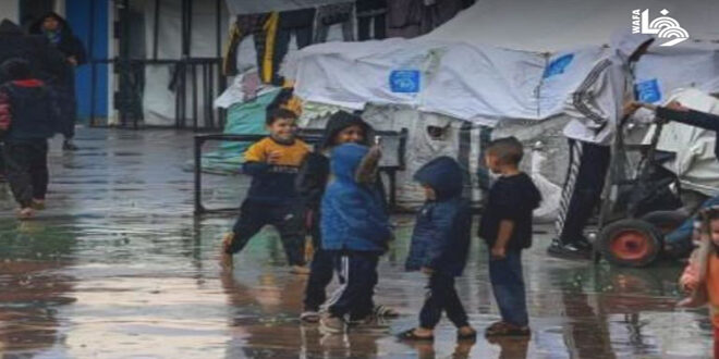 منظمات أهلية فلسطينية تحذر من تداعيات الشتاء على غزة وتطالب بتدخل دولي لإدخال المساعدات