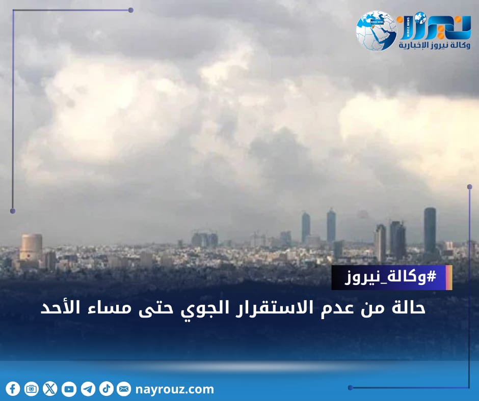 حالة من عدم الاستقرار الجوي حتى مساء الأحد