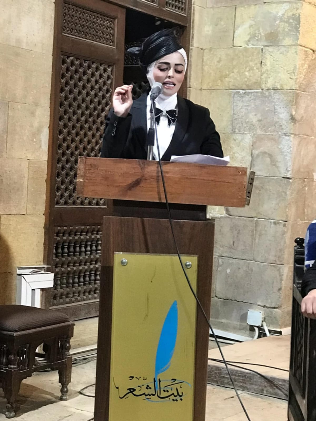ابو عليان تشارك بامسيات بيت الشعر العربي بمصر...صور