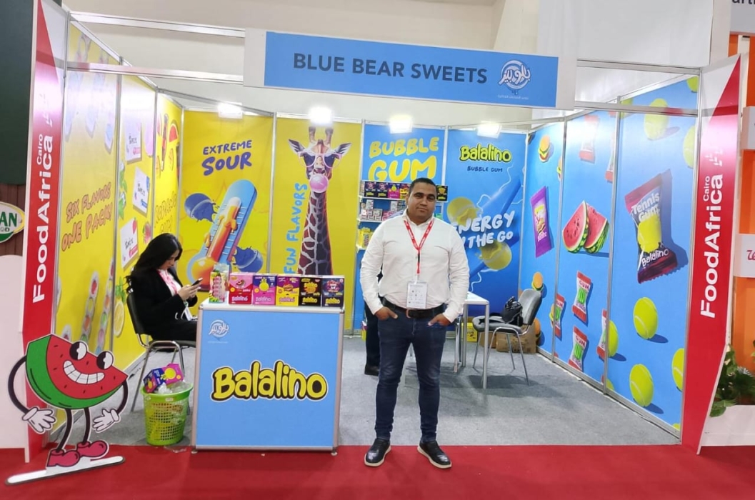 خلال مشاركاتها ضمن أربعون دولة عربية شركة Blue bear sweets تصدر منتجاتها الي لبنان والأردن وفلسطين والسودان وليبيا