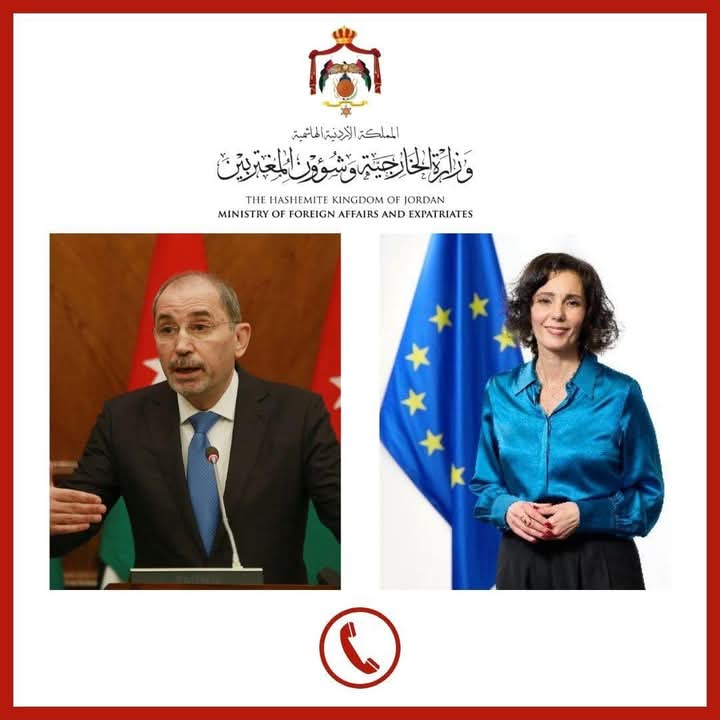 الصفدي يجري إتصالاً هاتفياً مع المفوضة الأوروبية للمساواة والإستعداد وإدارة الأزمات