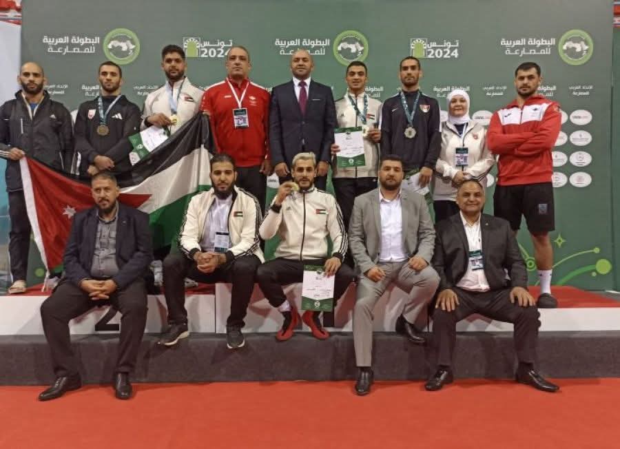 ٥ ميداليات ملونة للأردن في اليوم الأول من البطولة العربية للمصارعة