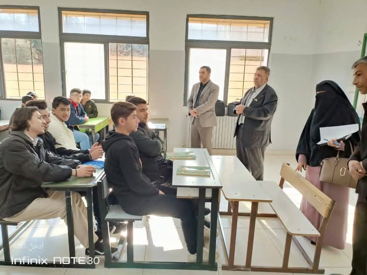 مدير الشؤون التعليمية في لواء الكورة بجولة تفقدية لمدرستي تبنة الثانوية للبنات وتبنة الثانوية للبنين