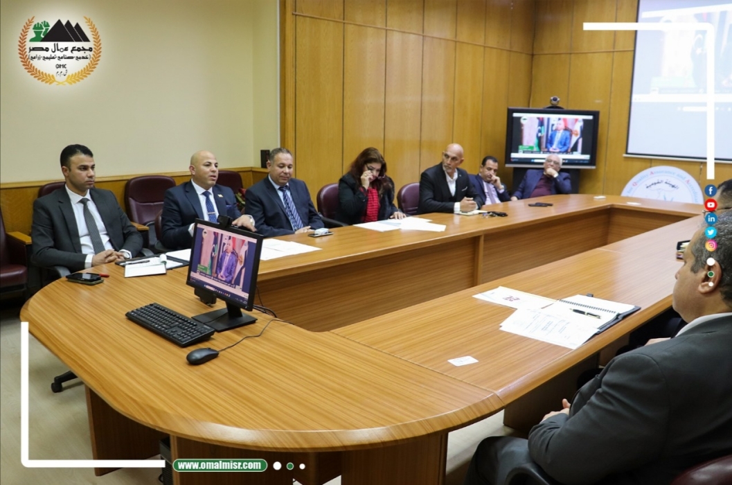رئيس الهيئة القومية لضمان جودة التعليم والاعتماد بمجلس الوزراء يستقبل المهندس هيثم حسين وقيادات  عمال مصر