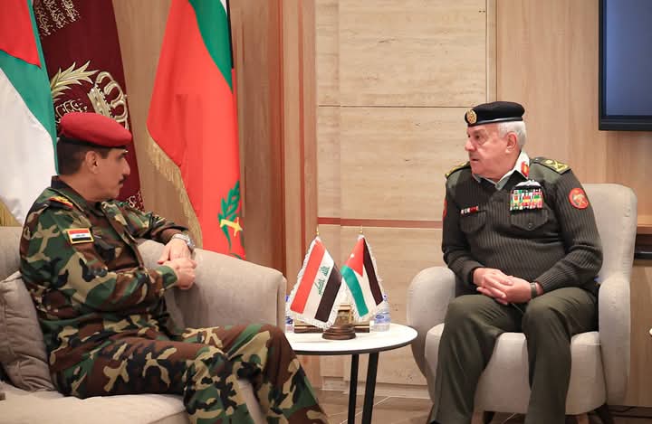 اللواء الركن الحنيطي يستقبل رئيس أركان الجيش العراقي