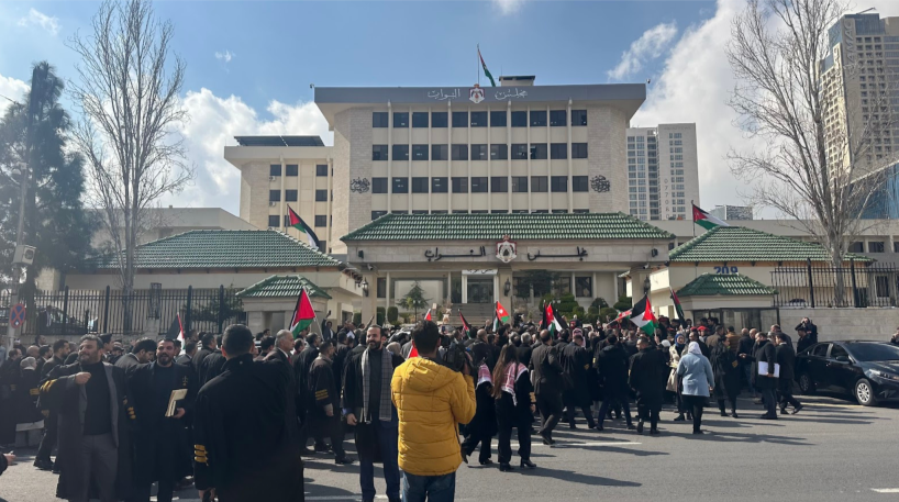 محامو الأردن في مجلس النواب رفضا للتهجير