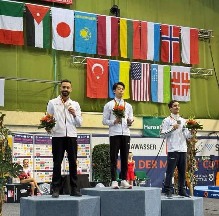 أحمد أبو السعود يتوج بالميدالية الفضية في كأس العالم للجمباز