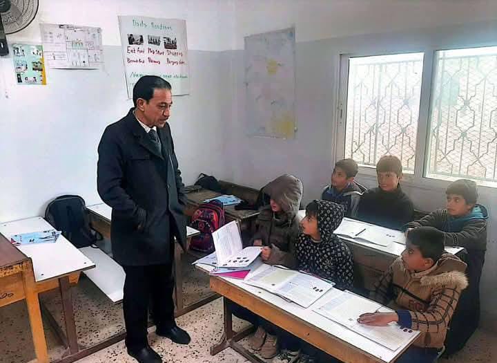 الزبن يطمئن على سير العملية التعليمية في ظل الحالة الجوية السائدة...صور