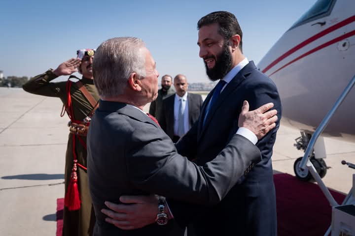 الملك عبدالله الثاني يستقبل الرئيس السوري في عمان