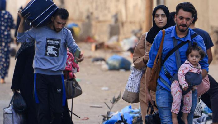 الأونروا  : نزوح 124 ألف شخص في غزة خلال أيام جراء القصف
