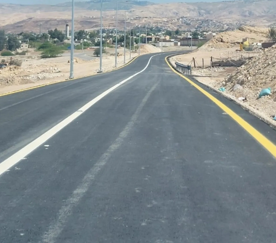 انتهاء العمل في مشروع طريق الفيصلية  الرامة في الأغوار الوسطى
