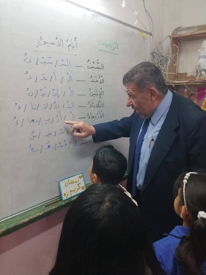 مدير الشؤون التعليمية في جولة تفقدية لمدرسة مدرسة كفرالماء الاساسية المختلطة