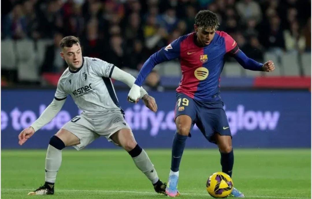 فوز برشلونة على اوساسونا في الدوري الاسباني