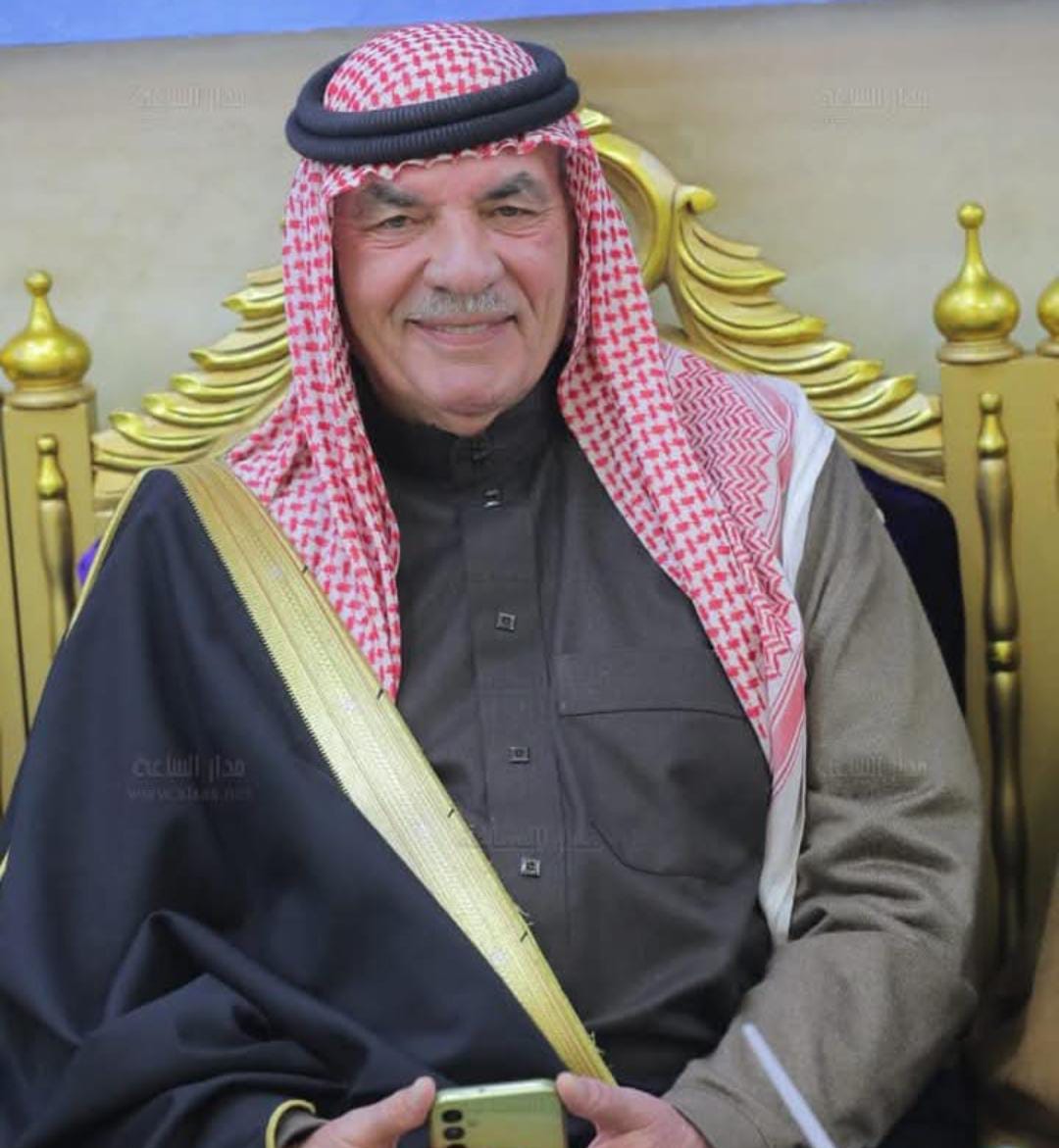 الشيخ النائب السابق نواف فارس الخوالدة يهنئ الملك وولي العهد بعيد الفطر