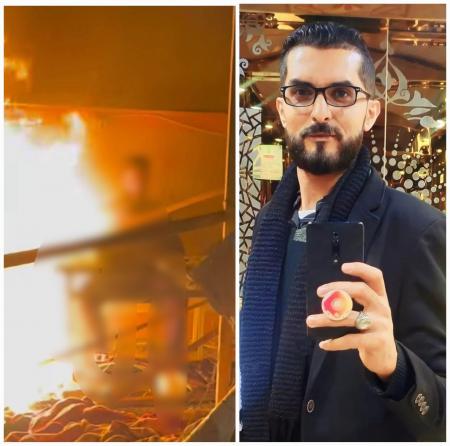 استشهاد الصحفي أحمد منصور متأثرًا بحرق خيمة في غزة