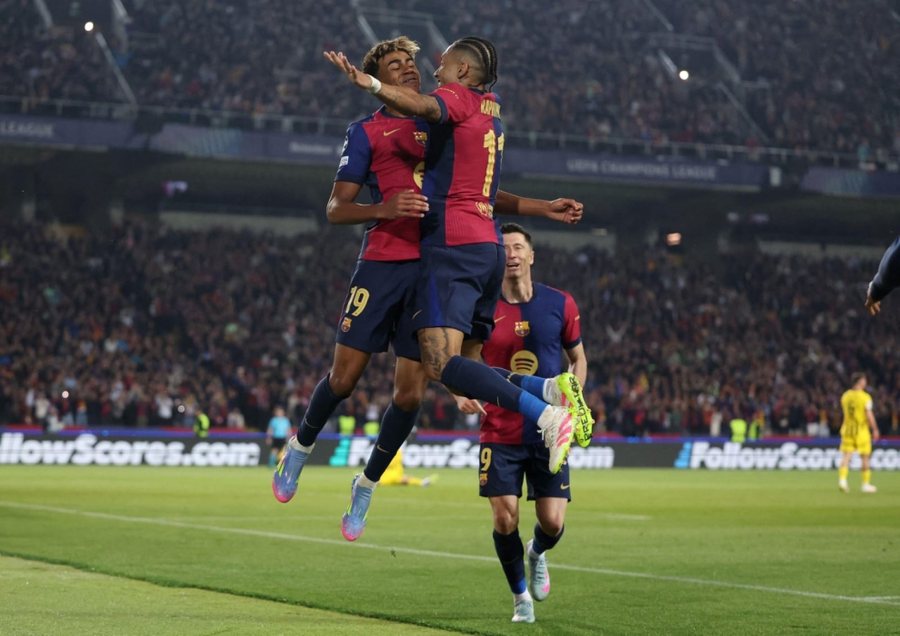 برشلونه يسحق بروسيا دورتموند  برباعية  في ابطال اوروبا