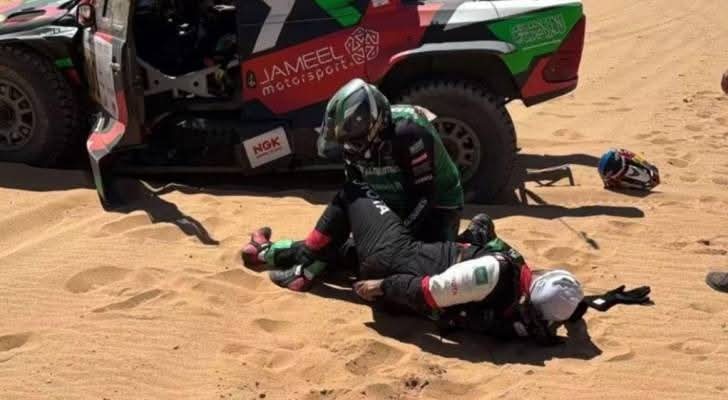 إخلاء بطل الراليات السعودي يزيد الراجحي بطائرة سلاح الجو الأردني بعد إصابته