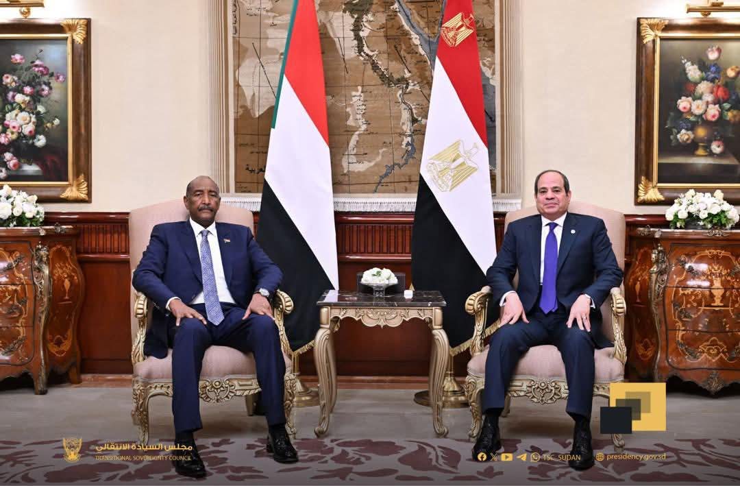 بحثا آفاق التعاون المشترك بين البلدين البرهان والسيسي يعقدان جلسة مباحثات ثنائية