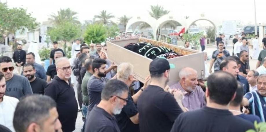دفن الموظف محمد شهابي إثر الحادث الأليم في البحرين