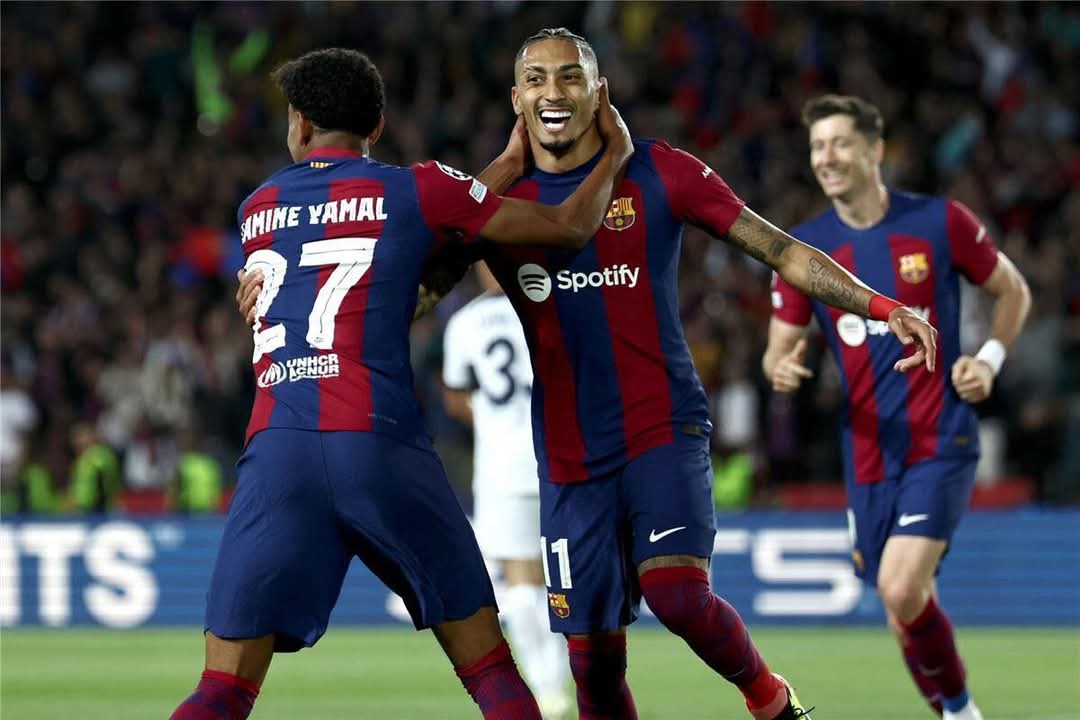 رافينيا يعادل رقم رونالدو التاريخي في دوري أبطال أوروبا