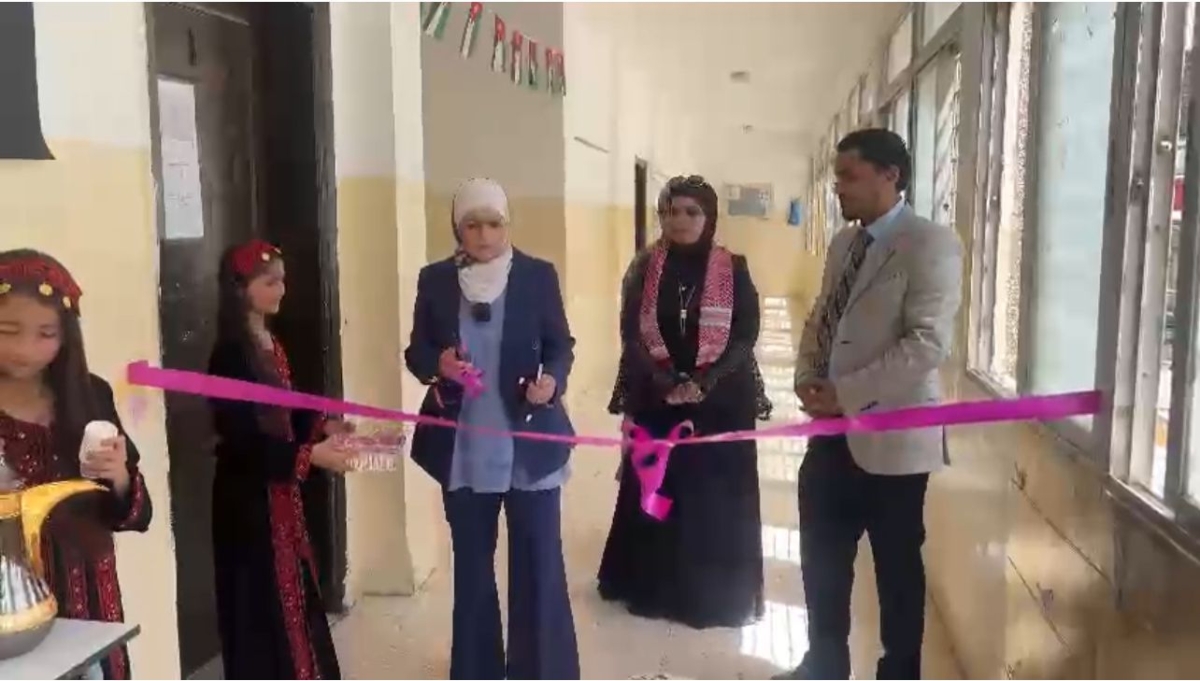 الخريشا تفتتح مسرح الوفاء والبيعة  و مرسم سنبلة  في مدرسة الأميرة هيا بنت الحسين الأساسية المختلطة
