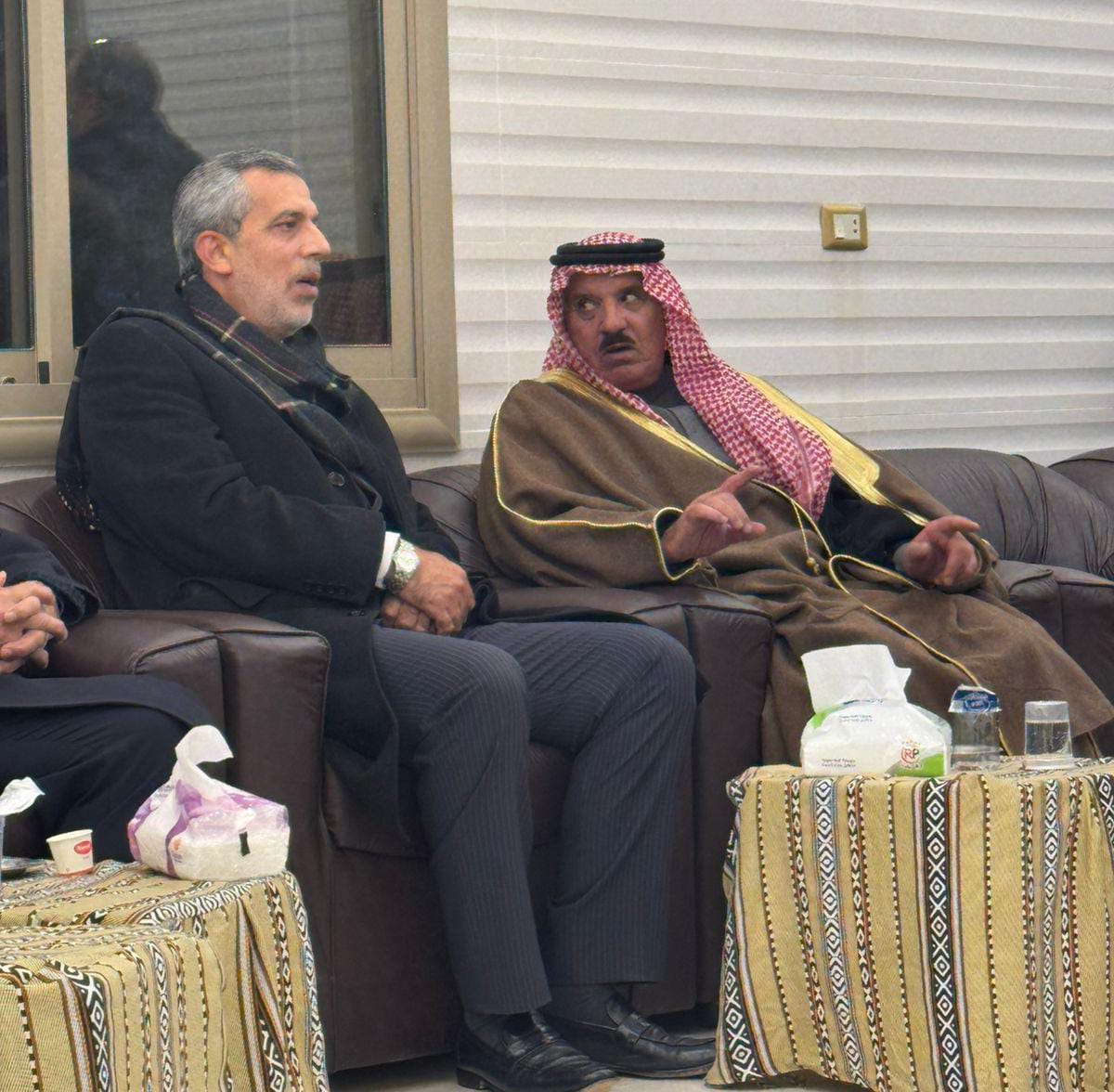 الشيخ زيد الزهير يهنئ المحامي يحيى أبو عبود بمناسبة انتخابه نقيباً للمحامين