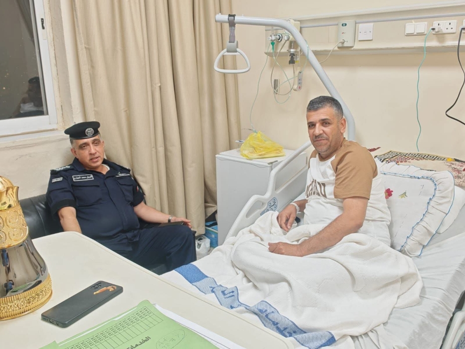 العميد الحياري يزور مصابي الأمن العام في مستشفى الأمير راشد