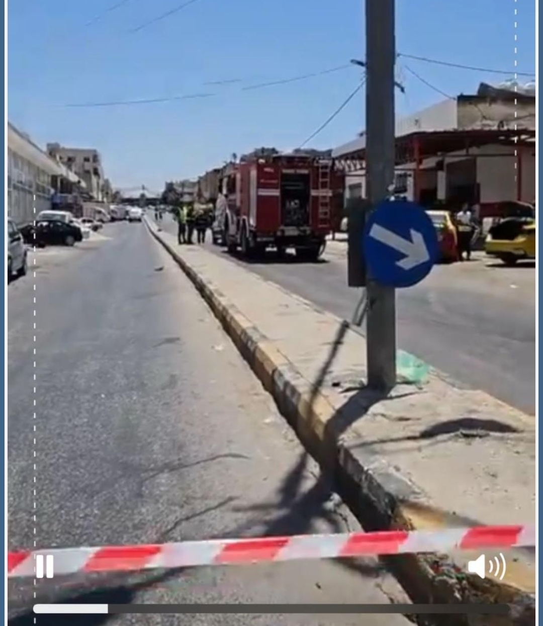 إغلاق شارع في المدينة الصناعية بسبب بطارية مركبة هايبرد مهددة بالانفجار