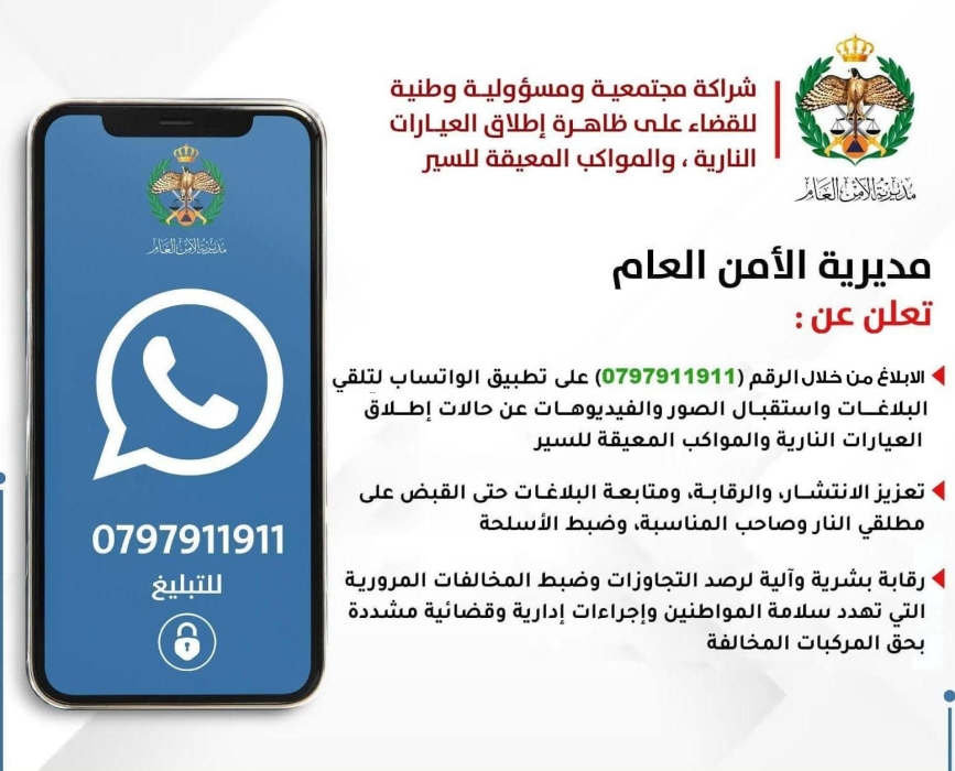 الأمن: عقوبات مشددة لمرتكب جريمة إطلاق العيارات النارية، وصاحب المناسبة التي تشهد إطلاق العيارات